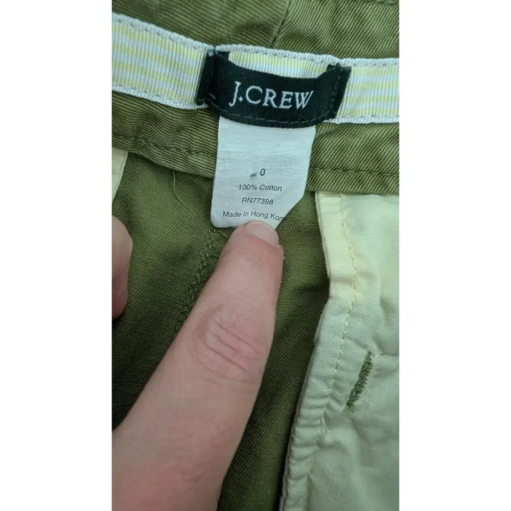 J. Crew Green Y2K Utility Skirt